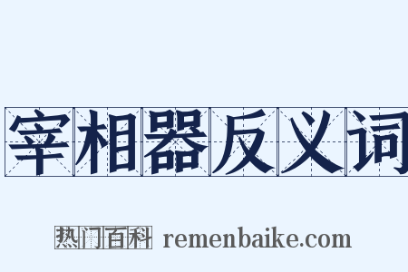 宰相器反义词是什么意思的图片